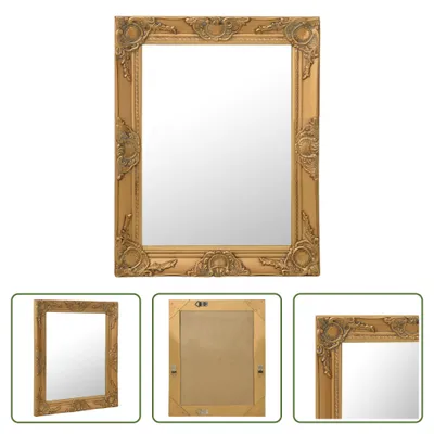 Image de The Living Store miroir mural style baroque 50x60 cm doré