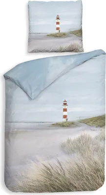 Produktbild von ZO! Home Renforcé Bettwäsche Digital - Leuchtturm  200 x 200 cm Leuchtturm, Meer, Möwe