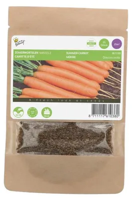 Imagen del producto de Zanahorias Nantes 2 (25 g) | Semillas de zanahoria de Buzzy Seeds