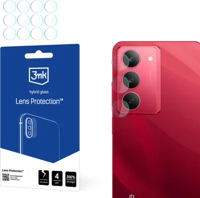 Zdjęcie produktu dla 3mk Szkło hybrydowe chroniące obiektyw aparatu Realme V60 ProCamera Lens 0,16 mm 6H (4 sztuki)