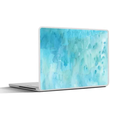 Produktbild von MuchoWow® Laptop Aufkleber Sticker Cover Aquarell - Türkis - Abstrakt 25x18 cm - Laptop-Deko