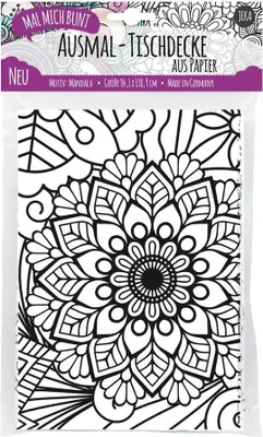 Produktbild von Mal Mich Bunt Ausmal-Tischdecke aus Papier, Motiv Mandala