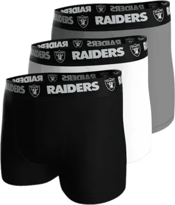 Obrázek produktu pro NFL Las Vegas Raiders 3-Pack 95% bavlněné boxerky | černá/bílá/šedá Velikost XXL