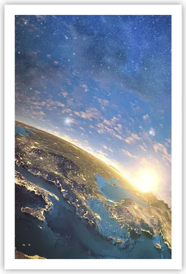 Produktbild von Poster - Poster ohne Rahmen - Kosmos Erde - 61x91,5 cm - Wand Bild - Wanddeko - Wandbilder - Kunstposter - Wandposter - Bilder - Kunstdruck - Wanddekoration - Wandbild - P2XPA61x91-3809