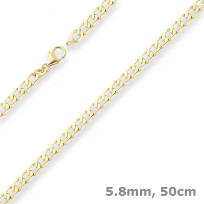 5-8mm-Panzerkette-weit-aus-585-Gelbgold-50cm