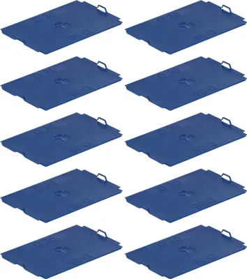 Produktbild von SparSet 10x Auflagedeckel für VDA KLT Kleinladungsträger mit Verbundboden | BxT 20x30cm | Abdeckung, Deckel, Plombierbar, KLT, Transportbox, Transportbehälter, Stapelbehälter