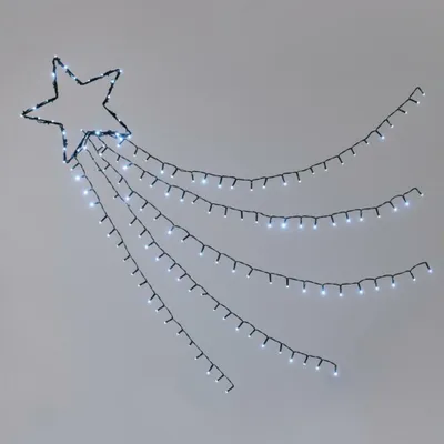 Imagen del producto de ACA Lichtkomet, 150 LEDs, 8 programas, 220–240 V, grado de protección IP44, 30 cm (extremo), cable de alimentación de 5 metros, X081502225