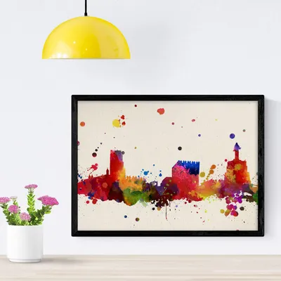 Poster Almería – Städteillustration, A4, Hochglanz