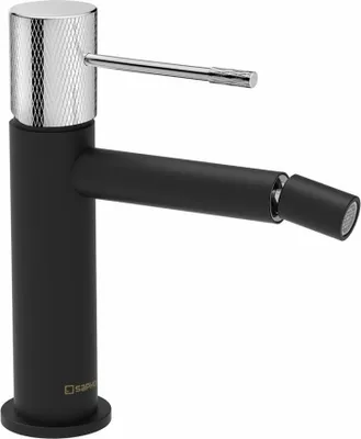 Zdjęcie produktu dla Bateria wannowa Solaria, czarny mat/chrom
