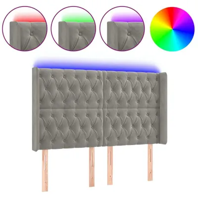 Produktbild von VidaXL 3124432, Hellgrau, Polyester, Holz, 1470 mm, 118 cm, 128 cm, 160 mm