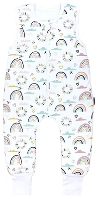 Produktbild von TupTam Baby Ganzjahresschlafsack mit Füßen - 2,5 TOG -  - Unisex, Farbe: Regenbogen Herz Wolken, Größe: 80-86