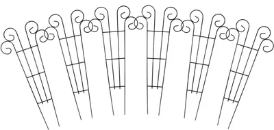 Produktbild von 6x Metall Blumenspalier 62x28cm Rankhilfe Blumenstütze Rankgitter Kletterhilfe