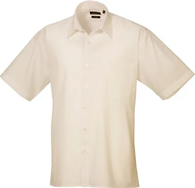 Obrázok produktu pre Premier Workwear Pánska popelínová košeľa s krátkym rukávom