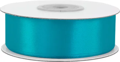 Produktbild von Satinband 25mm x 25m Rolle Türkis