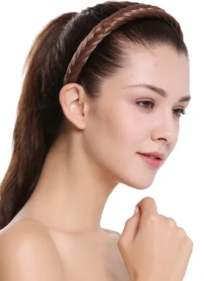 Produktbild von WIG ME UP Geflochtener Haarreif Hellbraun CXT-001-010