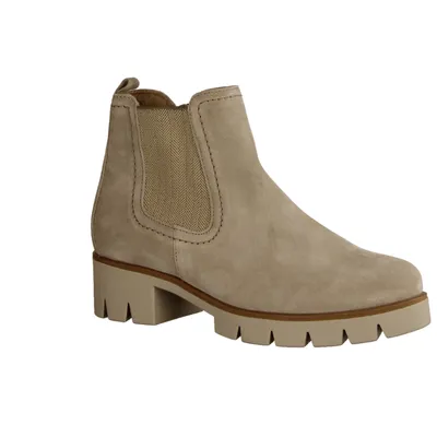 Produktbild von Gabor 91710-12 Stiefelette, Damen, gefüttert, Leder, Kiesel (Beige), NEU - Damenschuhe Modische Stiefelette / Boots, Beige, leder (dreamvelour), absatzhöhe: 30 mm