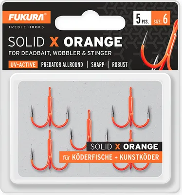 Produktbild von Lieblingsköder Fukura Solid X Drillinge (orange)