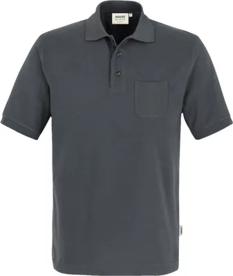 Produktbild von HAKRO Poloshirt Pocket Performance Herren #812 Gr. XL anthrazit
