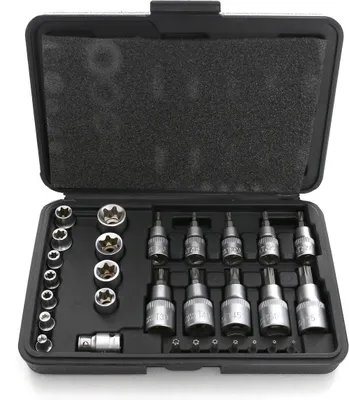 Obrázok produktu pre Sada nástrčných kľúčov a bitov TORX 30ks 10758