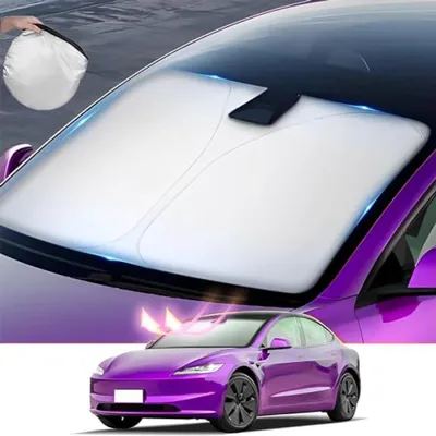 Produktbild von PromoHome® Auto-Sonnenschutz Windschutzscheibe 140 x 70 cm - Faltbares Sonnenschutz mit UV-Schutz für die meisten Fahrzeuge