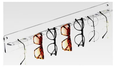 Produktbild von Wandhalterung für Sonnenbrillen, Organizer für die Wand | Klarer Acryl-Brillenhalter zur Wandmontage, Brillendisplay, Sonnenbrillenständer für die Inneneinrichtung