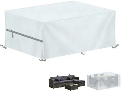 Produktbild von Unyqoos® Gartenmöbel-Schutzhülle 200 x 100 x 75 cm – 420D Oxford mit verstärkter PolyurethanBeschichtung, wasserdicht & UV-beständig, doppelt genähte Kanten