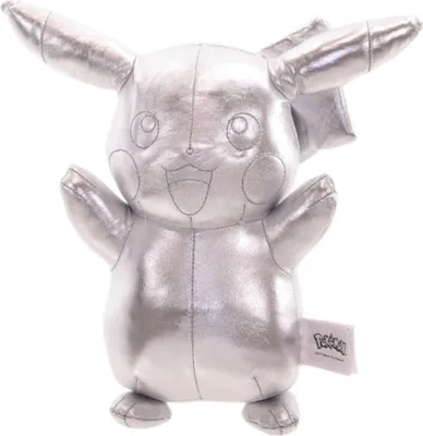 Produktbild von Pokemon Plüschfigur - Pikachu Jubiläum Select (silber, 30cm) Kuscheltier Stofftier Plüschtier