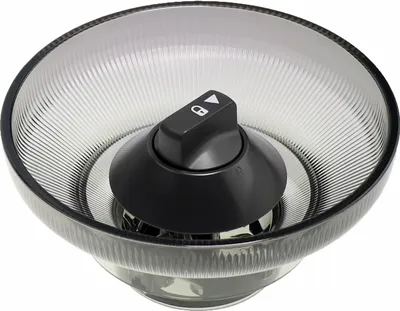Close-up view of a replacement part for an appliance.