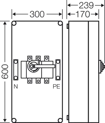 Produktbild von HENSEL HENS Lastsch-Gehäuse MI7455 250A 3POL+PE+N