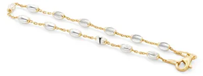 Immagine prodotto di Elegante bracciale bicolore placcato oro AGB605, 19 cm