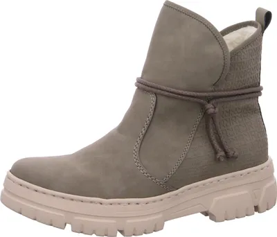 Produktbild von Rieker Damen Stiefelette Reißverschluss Warmfutter Kordel Z7462, Größe:39 EU, Farbe:Grün