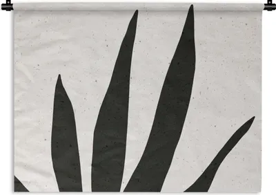 Produktbild von MuchoWow® Wandteppich Wandbehang Blatt - Pflanze - Minimalismus 120x90 cm Tapisserie Dekoration Wandtuch - Wohnen - Aufhänger für die Wand