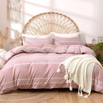 Produktbild von Famanu Bettbezug Bohemian Muster - Rosa, 240 x 220 cm, 3-teilig