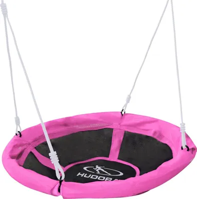 Image de Hudora 72147 Balançoire nid 90 Ø cm rond girly pink