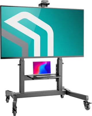 Produktbild von Mobiler TV-Ständer auf Rädern für Bildschirme von 50-100 Zoll - Rollbarer TV-Ständer, Tragfähigkeit 120 kg - Mobiler TV-Bodenständer, maximale VESA-Kompatibilität 1000x600