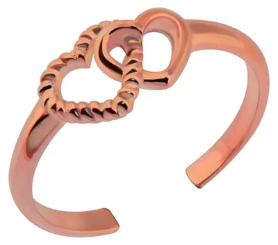 Produktbild von Zehenring Zehring Herzen 925 Silber rosegold