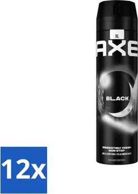 Produktbild von Ax Deodorant Körperspray Schwarz 200 ml - Vorteilspack - 12 Stücke