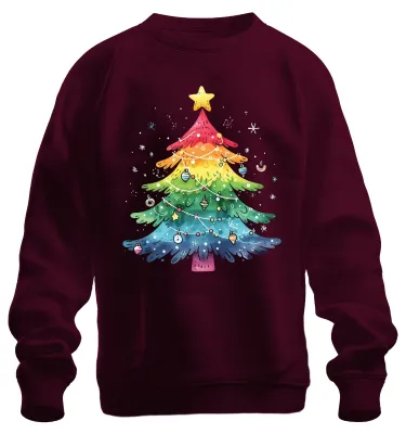 Produktbild von Weihnachtsbaum LGBTQ - Weihnachten Weihnachtsgeschenk Sweatshirt Pullover, Burgundy, M