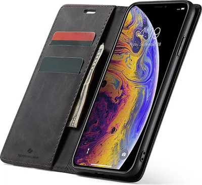 Immagine prodotto di SPACECASE Custodia flip a portafoglio per iPhone Xs Max Nero