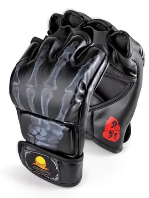 Produktbild von Boxhandschuhe MMA Handschuhe Kampfsporthandschuhe - Halbfinger - Verstellbares Handgelenkband - Atmungsaktives Kunstleder