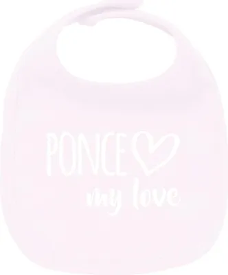 Produktbild von Huuraa Unisex Babylatz Ponce my love Geschenk Babypink  Baumwolle Ponce Mitbringsel