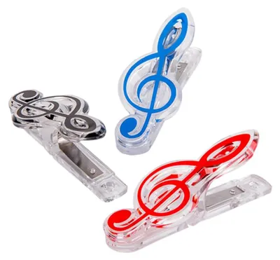 Imagen del producto de Set van 3 Mini Boekclips in Muziekthema