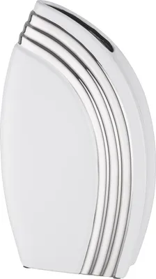 Produktbild von Gilde Vase, "Viso", Keramik, weiß, VE 2, L. 6 cm, B. 23 cm, H. 39,5 cm Höhe: 39.50 cm Breite: 23.00 cm Tiefe: 6.00cm  47481