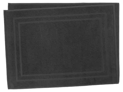 Produktbild von 2 Stück Badvorleger, 50 x 70 cm, 100% Baumwolle, 700 g/m², Anthrazit