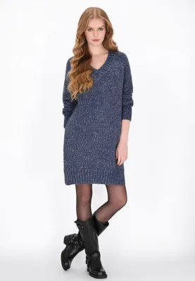Image de Robe pour femme SAPORTA - bleu marine, taille XS/S