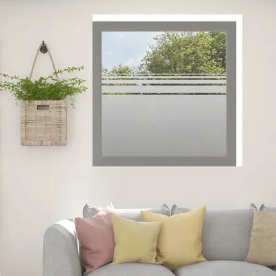 Produktbild von Sichtschutz Milchglas selbstklebend Klebefolie 90 cm x 58,5 cm gestreift nach oben auslaufend