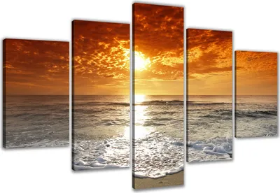Produktbild von Obraz 200 x 100 cm na plátně Beach Sun 6311 - Obrazy/nástěnný obraz/umělecký tisk je připraven zarámovat