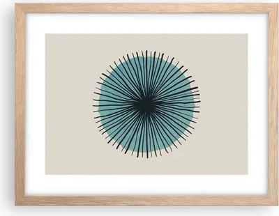 Produktbild von Gerahmtes Poster - Rahmen in heller Eiche - Auge Abstraktion Modern - 40x30 cm - Wand Bild - Wanddeko - Wandbilder - Wandposter - Bilderrahmen - Bilder - Kunstdruck - Wandbild - P2NAA40x30-4224