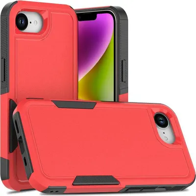 Produktbild von Mobigear Heavy Armor iPhone 16e Hülle Hardcase Backcover Stoßfest - Rot