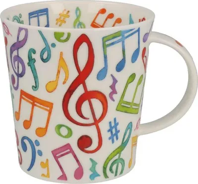 Produktbild von DUNOON Becher Lomond Upbeat 0,32 l Fine Bone China Porzellan Kaffeetasse Modern